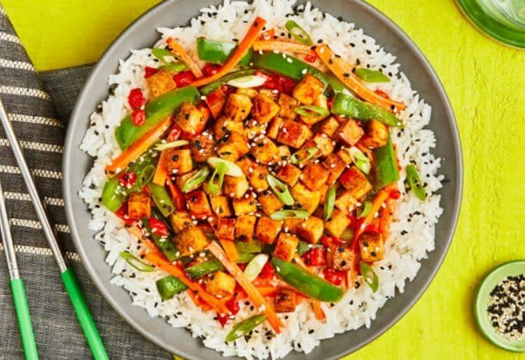 Green Chef vegan tofu bowl